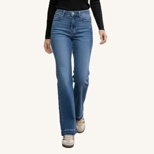 Risen High Rise Wide Leg Jeans Medium Wash NWT Size 25